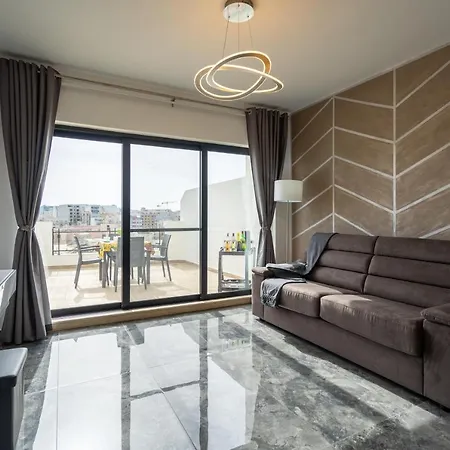 Tulip Court Penthouse Brand New-2 Min From The Sea-central Bugibba St. Paul's Bay